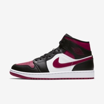 Nike Air Jordan 1 Mid - Férfi Jordan Cipő - Fekete/Fehér/Piros